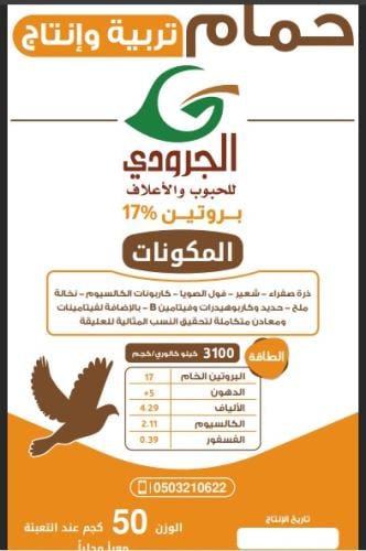 حمام تربية وانتاج الجرودي