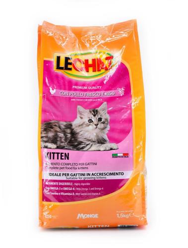 Lechat Dry Food para sa mga Kuting na may Sariwang Manok at Bigas 1.5kg