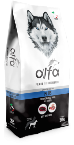 الفا طعام جاف للكلاب البالغة باللحم البقري & لحم الضان 20كج