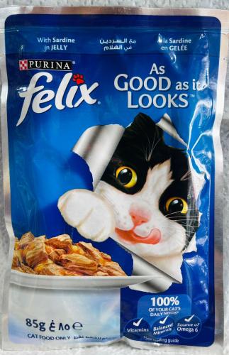 Felix Wet Cat Food Sardines in Jelly 85g