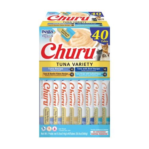 Churro treats para sa mga pusa, 40 piraso, iba't ibang lasa