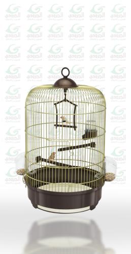 Round golden bird cage