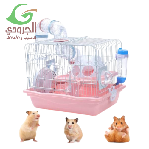 قفص هامستر مع عجلة