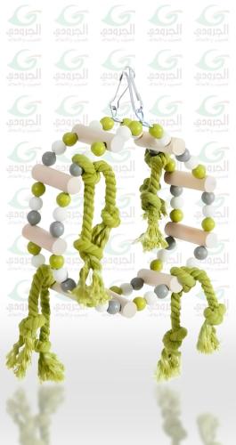 ارجوحه خشبيه دائريه بخرز