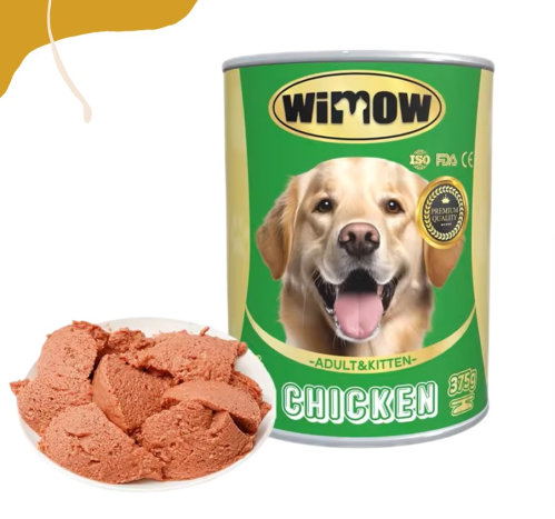 ويمو معجون دجاج (كلاب بالغة وجراء) طعام معلب