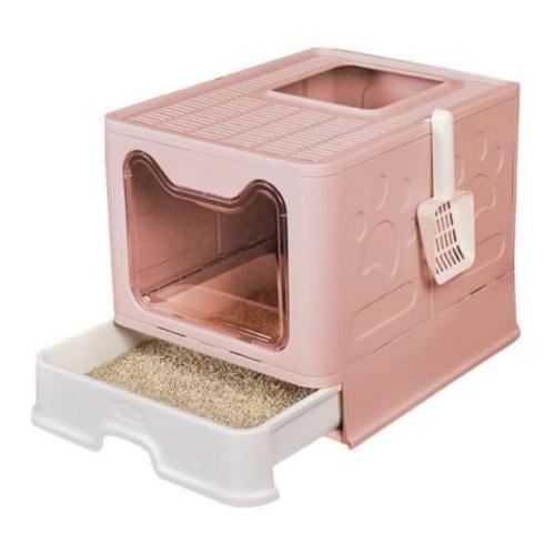 Litter box with drawer for cats