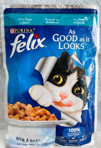 Flex wet cat food tuna na may jelly 85g
