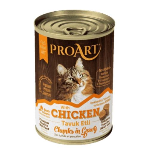 ProArt Chicken Pieces in Gravy for Adult Cats 400g Carton 12 Pieces