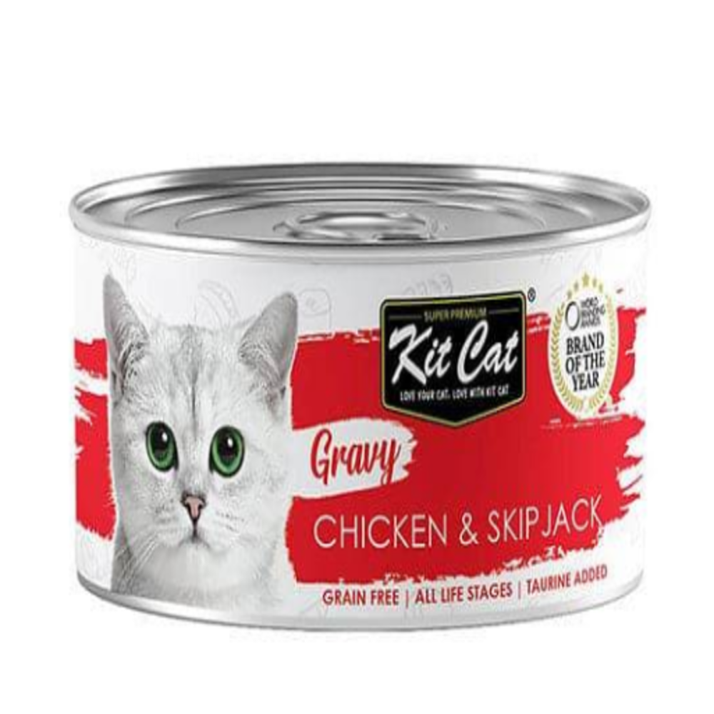 كت كات جرايفي – طعام رطب للقطط بالدجاج والتونة بالمرق، 70 جرام
