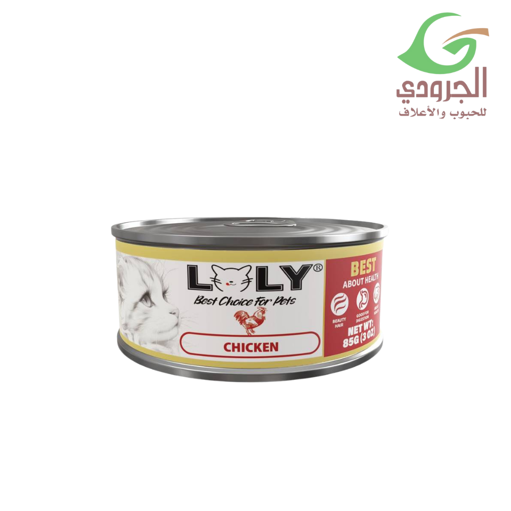دجاج طعام رطب للقطط 85غ لولي كات