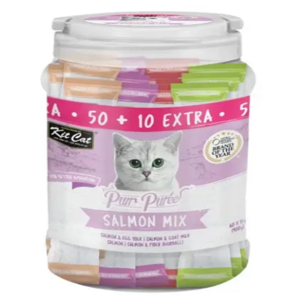 مكافآت قطط اقتصادية بالسالمون من كيت كات – 60 × 15 غرام