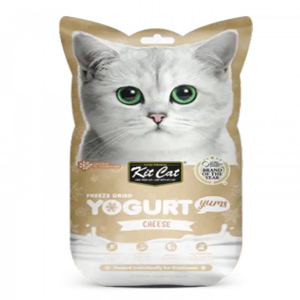 مكافآت كات زبادي للقطط – مجمد ومجفف بطعم الجبنة 10×1 جرام