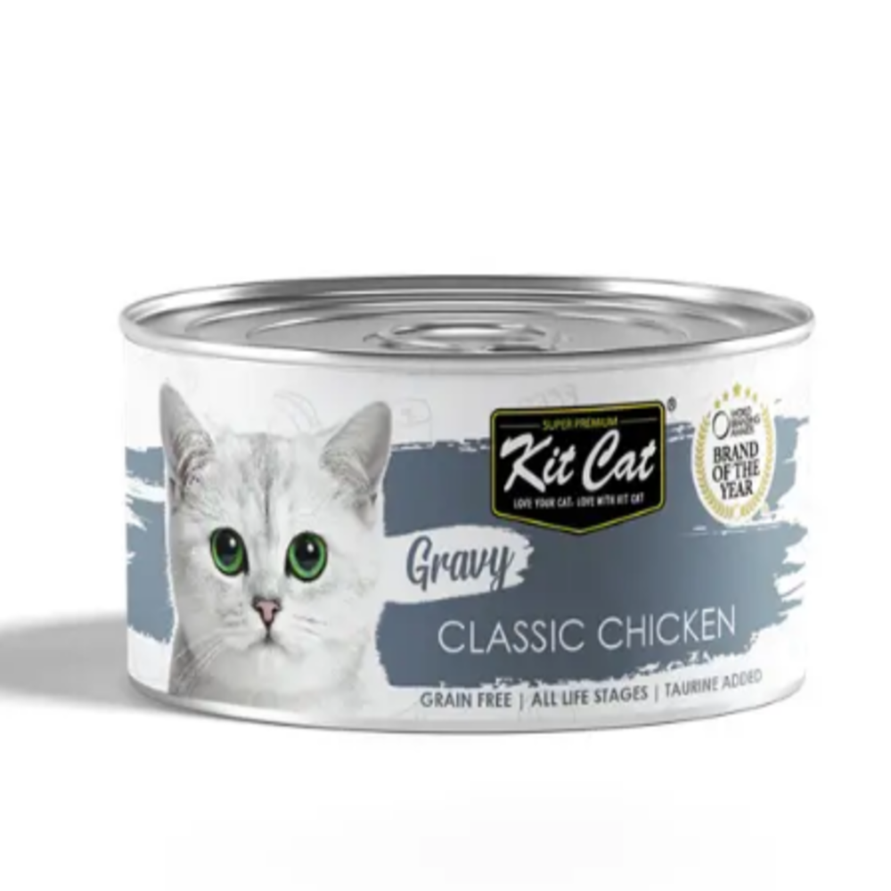 كت كات – طعام رطب للقطط بالدجاج الكلاسيكي بالمرق، معلبات 70غ