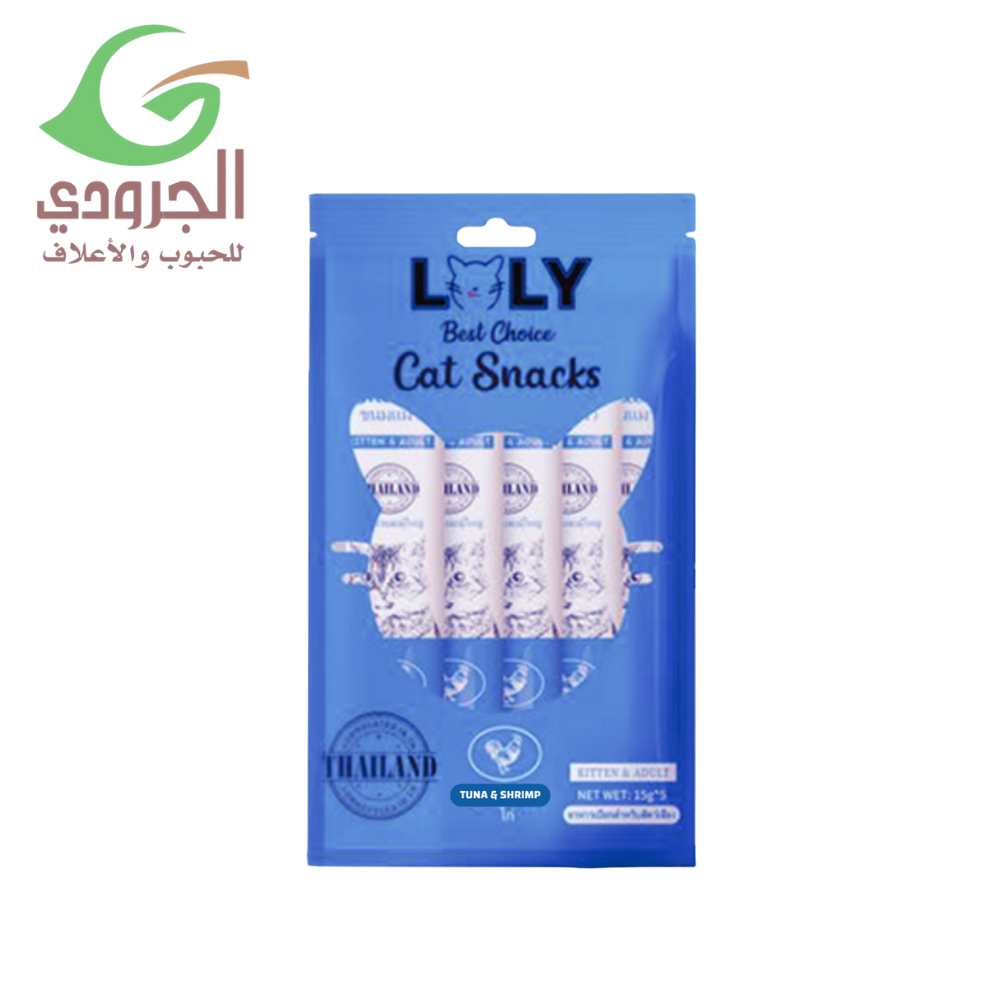 مكافآت قطط لولي كات سناك كريمية نكهة التونا والجمبري – 5 أظرف