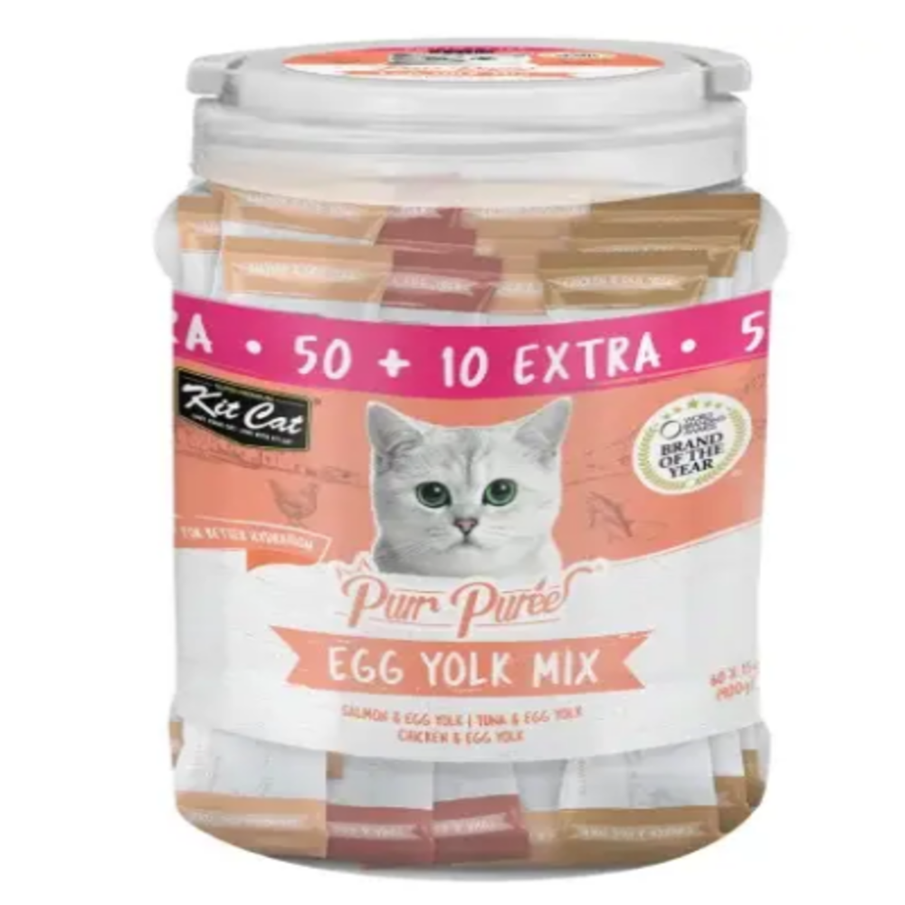 مكافآت قطط اقتصادية مشكلة بصفار البيض من كيت كات – 60 × 15 غرام