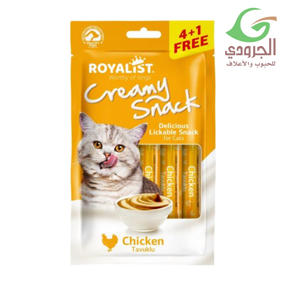 رويال لست مكافآت خفيفة كريمية بالدجاج للقطط – 5 × 15 غرام