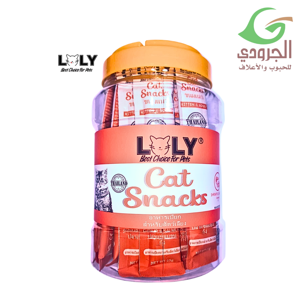 مكافآت قطط بالسالمون والجمبري لولي كات 30×15 جم