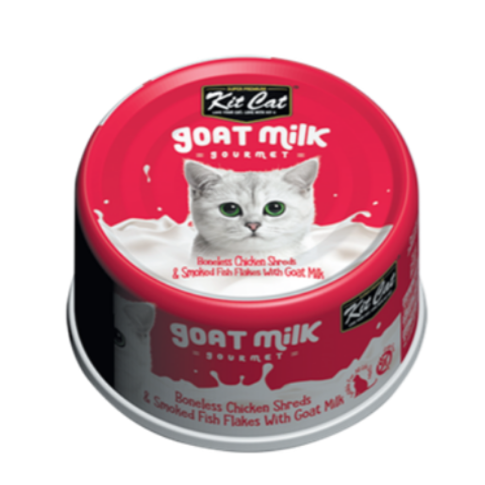 كت كات وجبة الدجاج مع السمك المدخن وحليب الماعز للقطط – 70 جم من Kit Cat