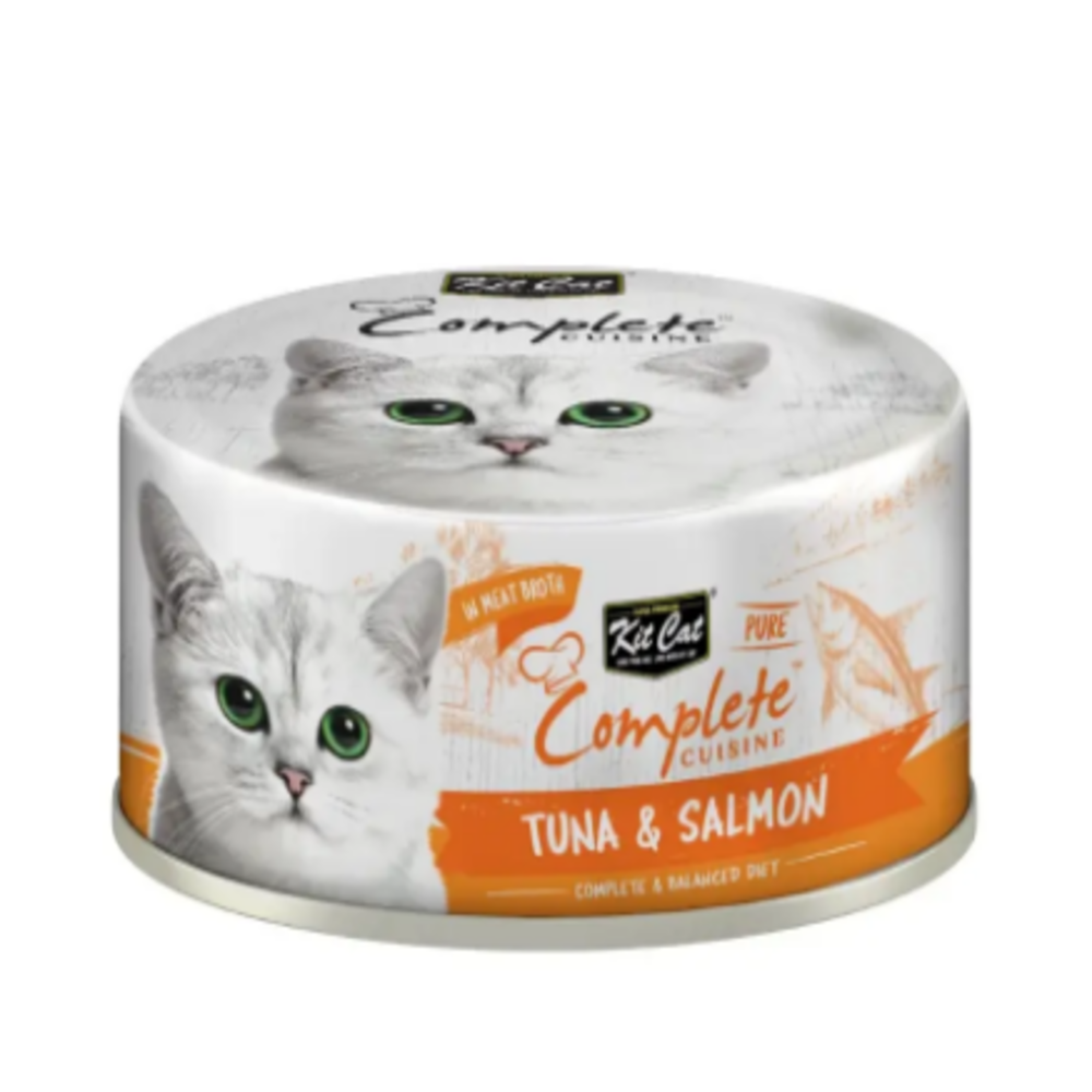 كت كات معلبات كومبليت تونا وسالمون مع المرق للقطط – 70 جم من Kit Cat