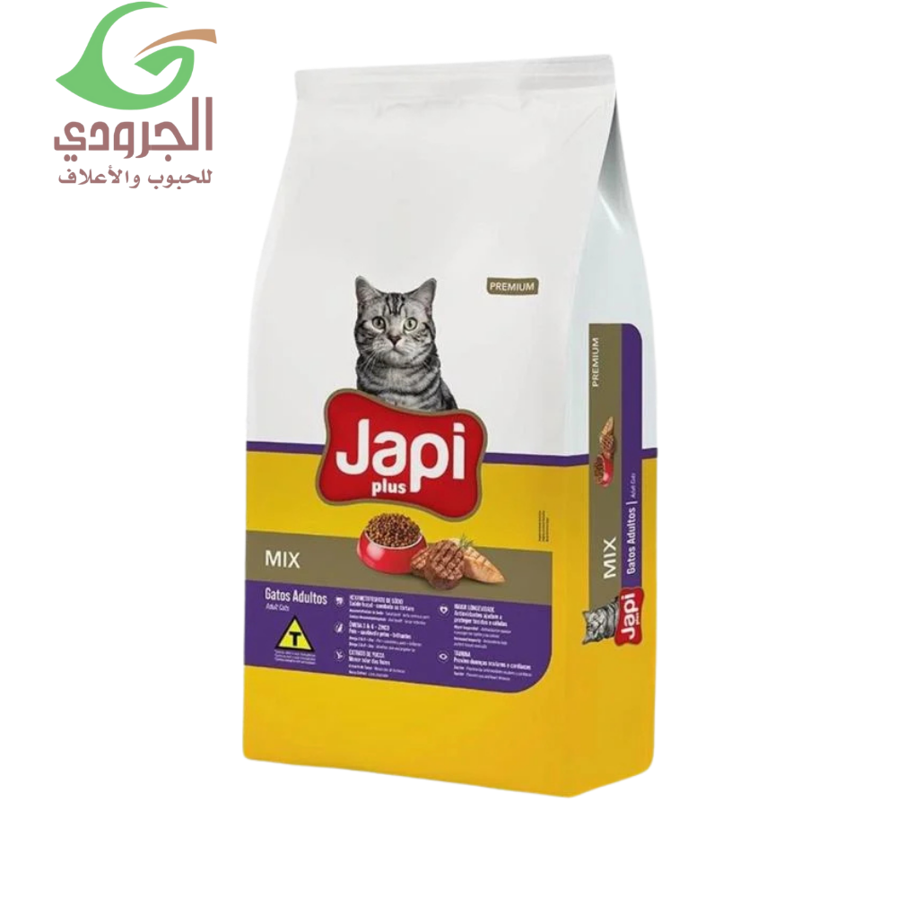 جابي طعام جاف للقطط بنكهة الدجاج واللحم والسمك (متعدد الأوزان)