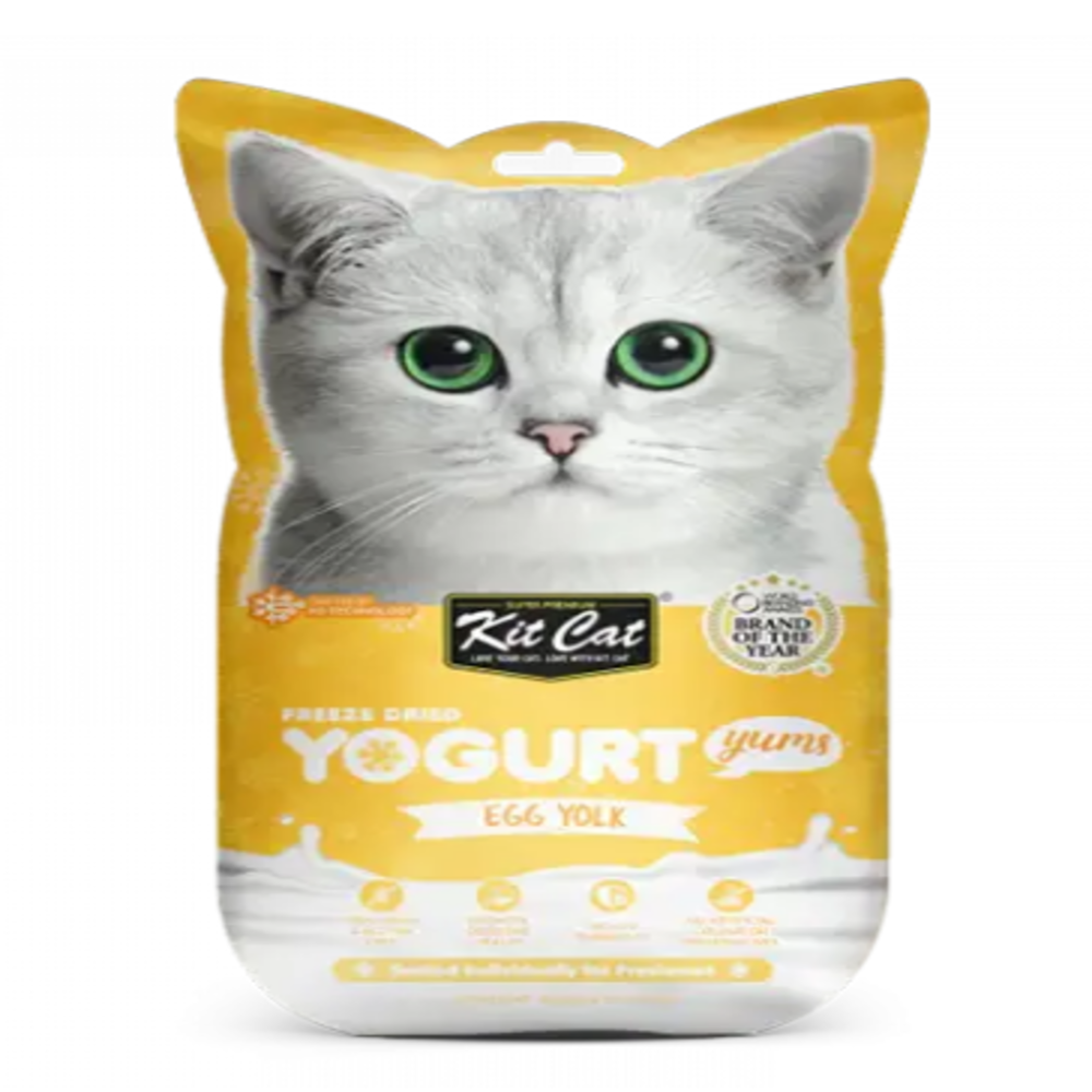 كات يوقارت – مكافآت مجففة للقطط بنكهة صفار البيض، 10 جرام