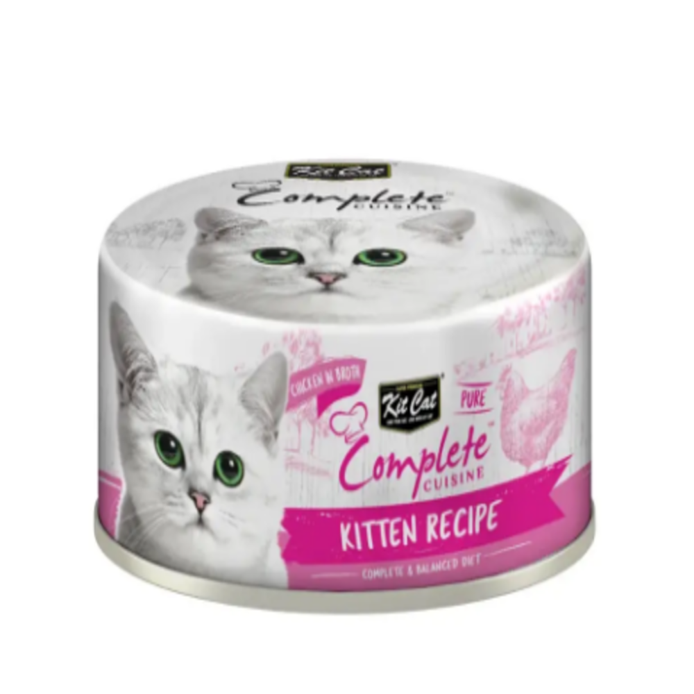 كت كات كومبليت دجاج مع المرق للقطط الصغيرة – 70 جم من Kit Cat
