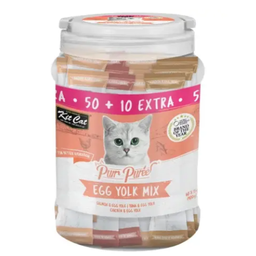 مكافآت قطط اقتصادية صفار البيض – عبوة 60×15 غم من كت كات