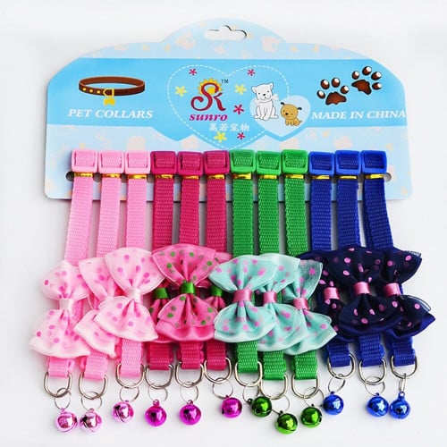 طوق ورابطه عنق للقطط مع جرس(حبه)