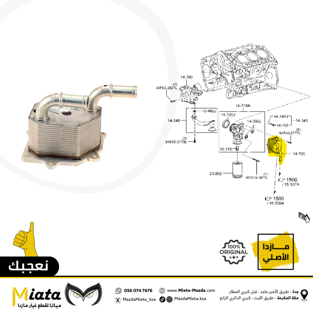 Mazda CX-9 Engine Oil Cooler