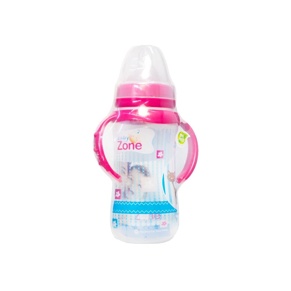 بيبي زون رضاعة أطفال مع يدين 330 مل | BABY ZONE BABY BOTTLE WITH HAND 330ML
