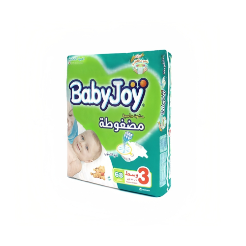 BABY JOY MEGA M 68pc | بيبي جوي حفاضات أطفال رقم 3...
