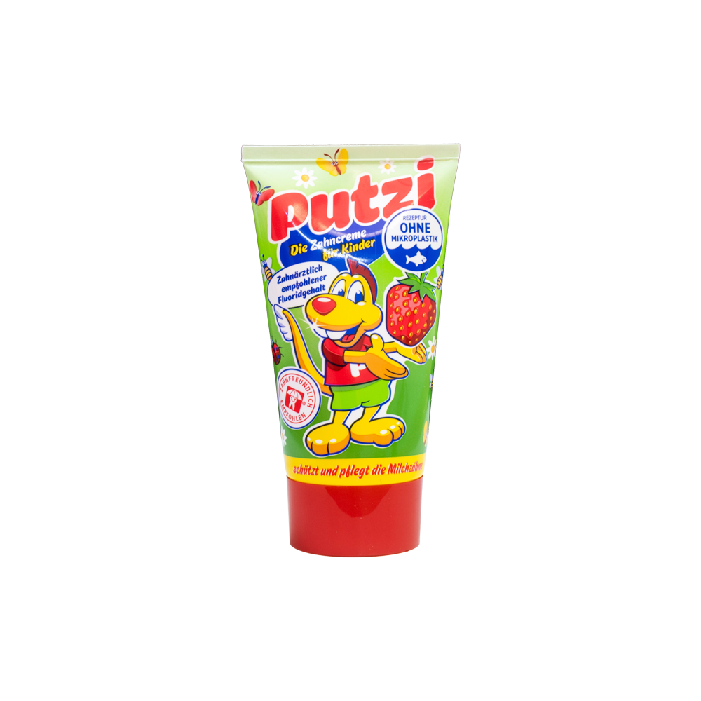 بوتزي معجون اسنان للأطفال بالفراولة 50 مل | PUTZI CHILDREN TOOTHPASTE STRAWBERRY 50ML