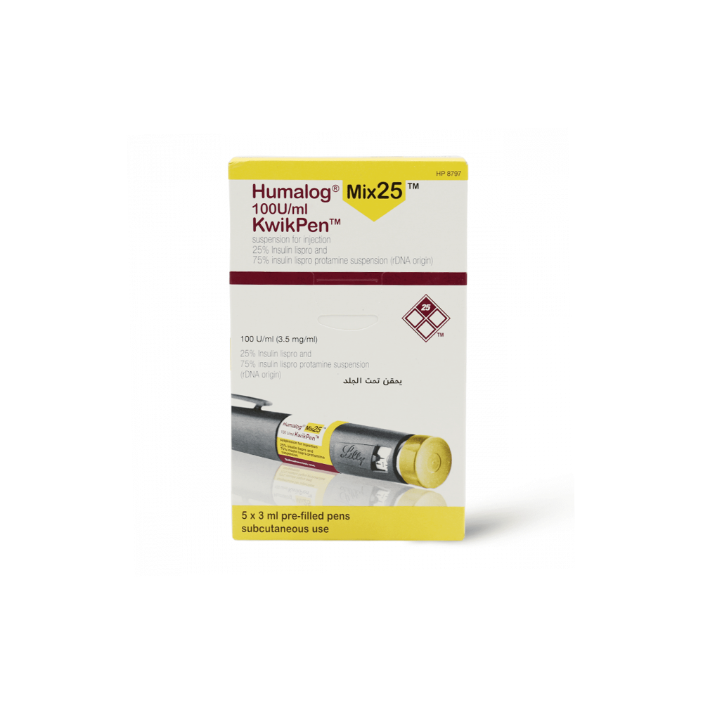 HUMALOG MIX 25 KWIKPEN 5X3ML | هيومالوج مكس 25 كويك بن