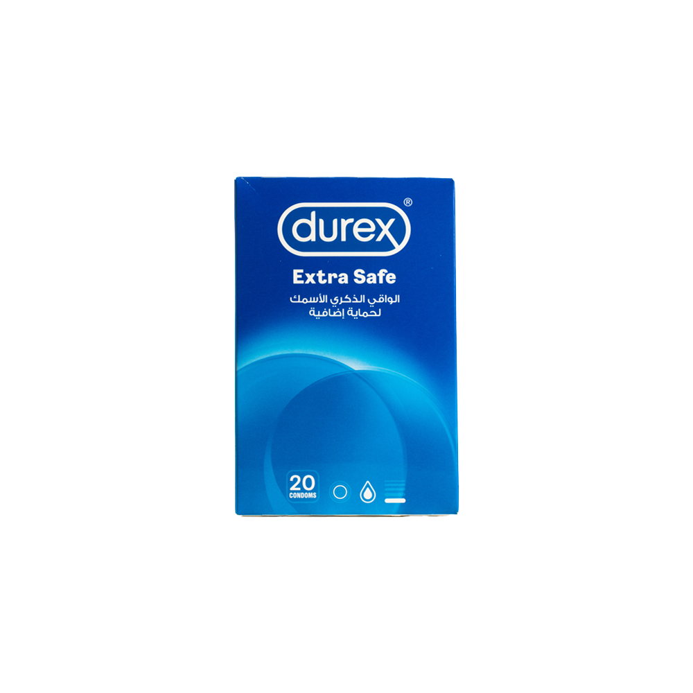 ديوريكس واقى ذاكرى سميك حماية أكثر 20 قطعة | DUREX CONDOM EXTRA SAFE 20 PCS