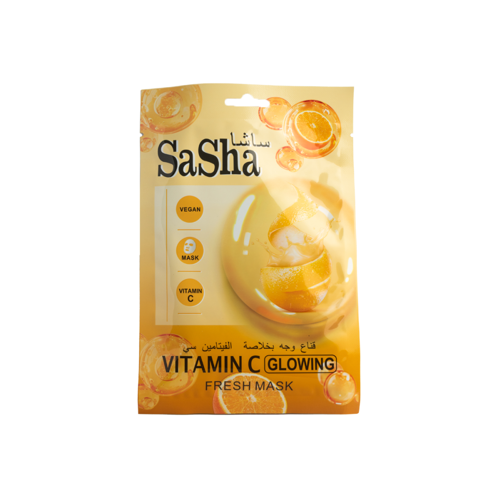 ساشا قناع وجه بخلاصة فيتامين سي | SASHA FRESH FACE MASK VITAMIN C GLOWING
