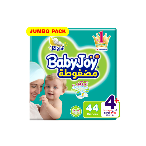 BABY JOY JUMBO L+ 44 pc | بيبي جوي حفاضات أطفال رق...
