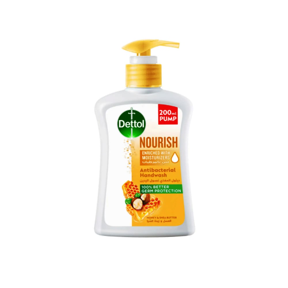 ديتول صابون يدين سائل بالعسل والشيا 200 مل | DETTOL HAND WASH NOURISH 200 ML