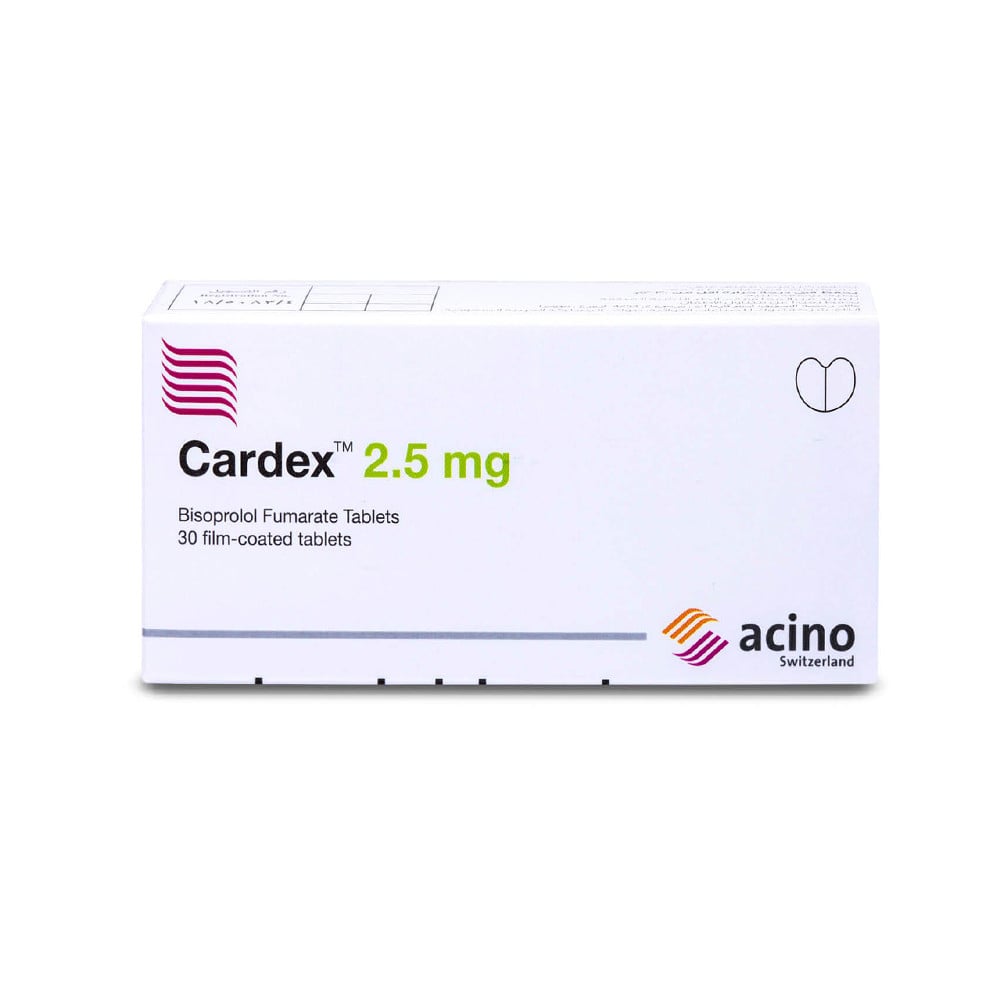 كاردكس 2.5 مجم 30 قرص |  CARDEX 2.5 MG 30 TAB