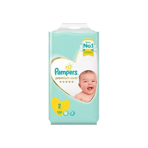 PAMPERS PREMIUM 2 MEGA 108 | بامبرز بريميوم حفاضات...
