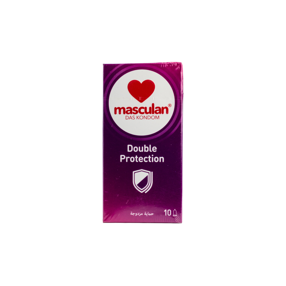 ماسكولان واقي ذكري حماية مضاعفة  10قطع | MASCULAN CONDOM DOUBLE PROTECTION 10 PCS