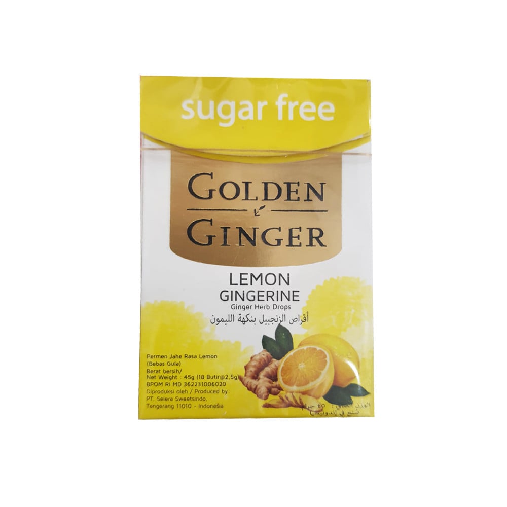 جولدن جينجر أقراص الزنجبيل بالليمون |  GOLDEN GINGER LEMON 45 G