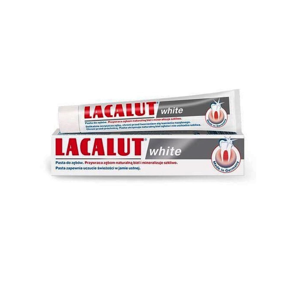 Паста lacalut white. Лакалют зубная паста Уайт 75мл.