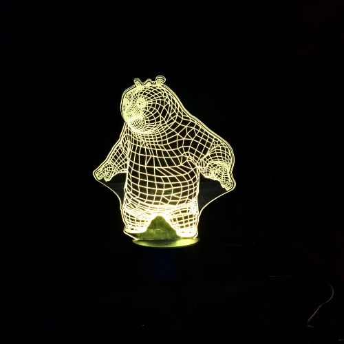 مصباح ثلاثي الأبعاد 7 الوان