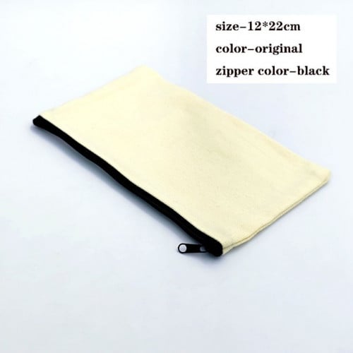 830 - محفظة بسحاب اسود للطباعة لون سكري