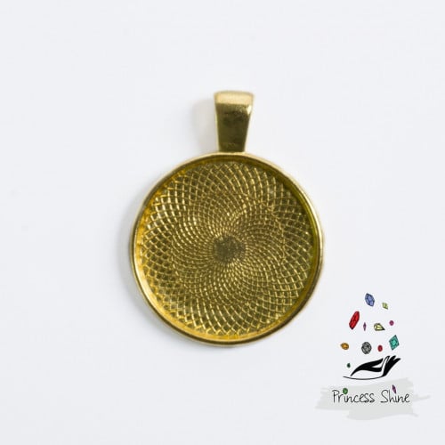 563 - تعليقة دائرة للتعبئة ذهبي