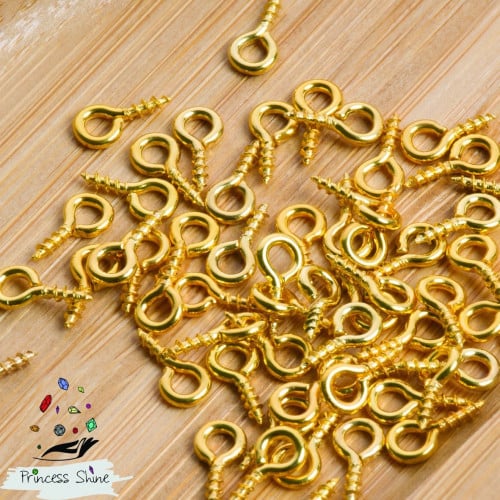 583 - مسمار للاكسسوارات 1.2 ملم ذهبي - جملة