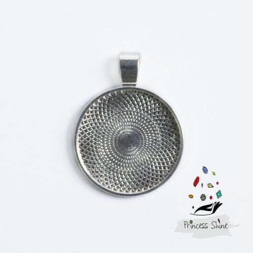 564 - تعليقة دائرة للتعبئة فضي