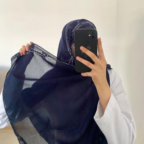طرحة شيرين ليزر لون كحلي