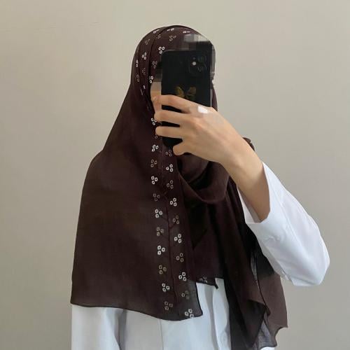 طرحة تالا - لينن - لون بني