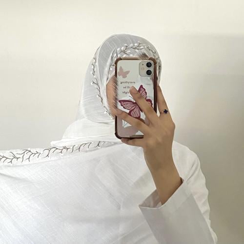 طرحة جود لينن لون ابيض
